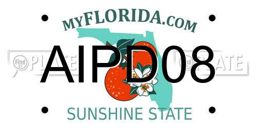 AIPD08 Florida License Plate