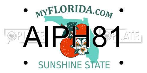 AIPH81 Florida License Plate