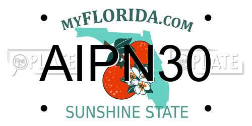AIPN30 Florida License Plate