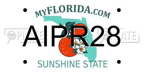 AIPR28 Florida License Plate