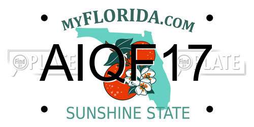 AIQF17 Florida License Plate