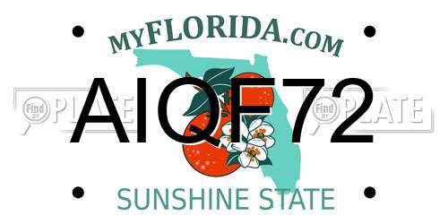 AIQF72 Florida License Plate