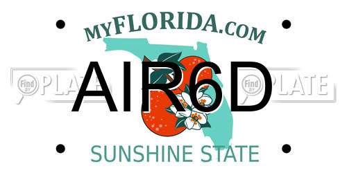 AIR6D Florida License Plate