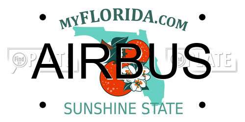 AIRBUS Florida License Plate