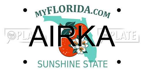 AIRKA Florida License Plate