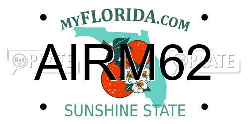 AIRM62 Florida License Plate