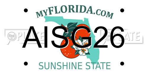 AISG26 Florida License Plate