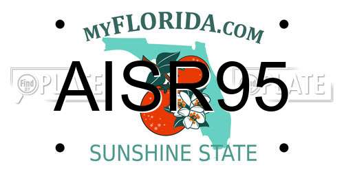 AISR95 Florida License Plate