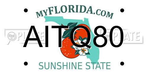 AITQ80 Florida License Plate