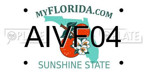 AIVF04 Florida License Plate