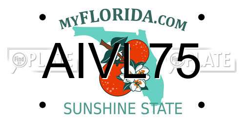 AIVL75 Florida License Plate