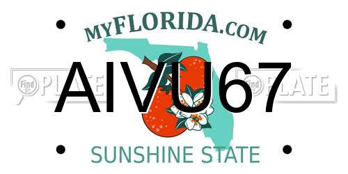 AIVU67 Florida License Plate