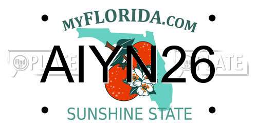 AIYN26 Florida License Plate