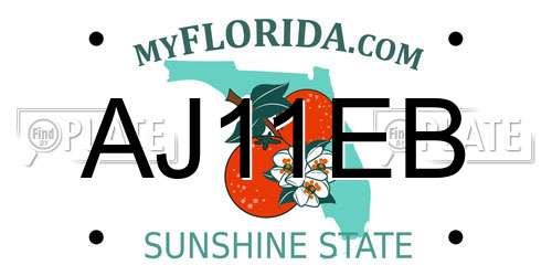 AJ11EB Florida License Plate
