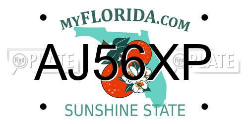 AJ56XP Florida License Plate