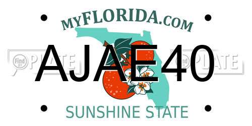 AJAE40 Florida License Plate
