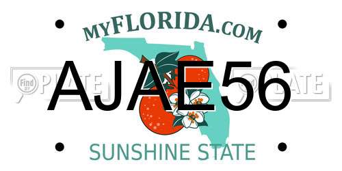 AJAE56 Florida License Plate