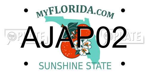 AJAP02 Florida License Plate