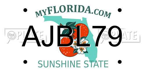 AJBL79 Florida License Plate