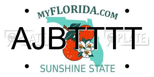 AJBTTTT Florida License Plate