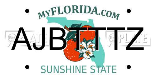 AJBTTTZ Florida License Plate