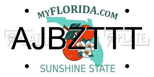 AJBZTTT Florida License Plate