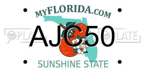 AJC50 Florida License Plate
