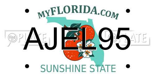 AJEL95 Florida License Plate