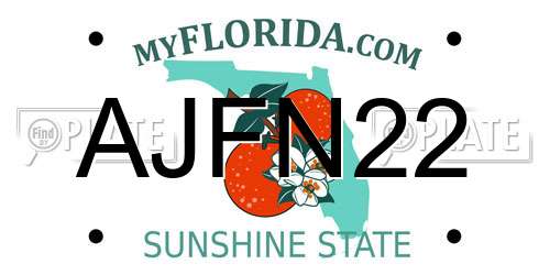 AJFN22 Florida License Plate