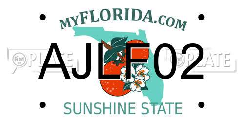 AJLF02 Florida License Plate