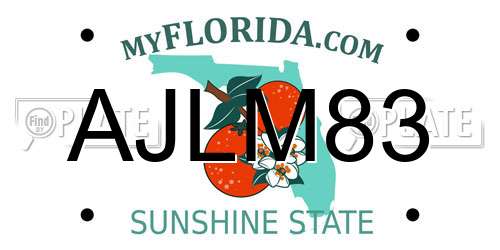 AJLM83 Florida License Plate