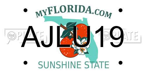 AJLU19 Florida License Plate