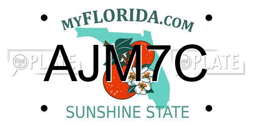AJM7C Florida License Plate