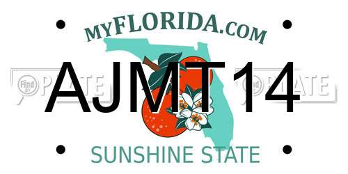 AJMT14 Florida License Plate