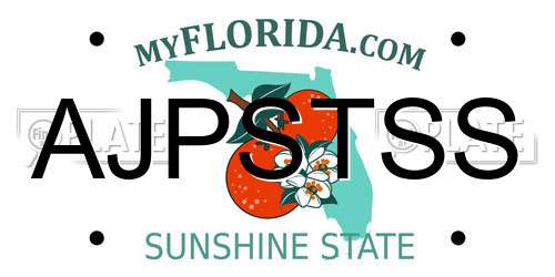 AJPSTSS Florida License Plate