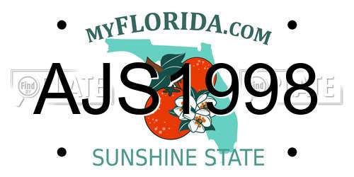 AJS1998 Florida License Plate