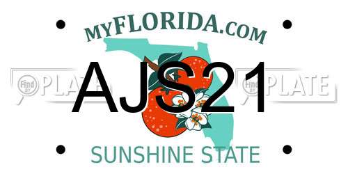 AJS21 Florida License Plate