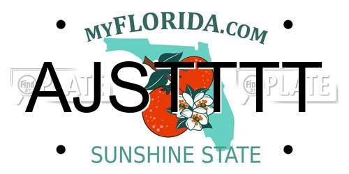 AJSTTTT Florida License Plate