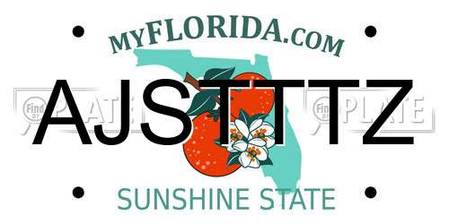AJSTTTZ Florida License Plate