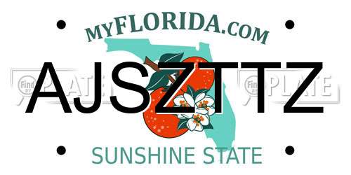 AJSZTTZ Florida License Plate