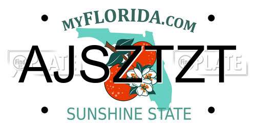 AJSZTZT Florida License Plate