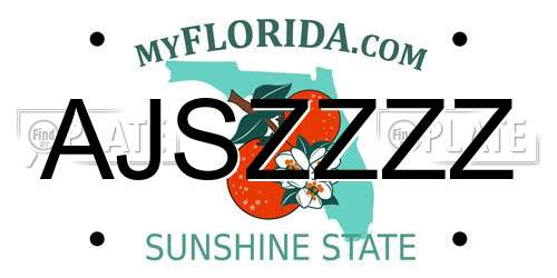 AJSZZZZ Florida License Plate