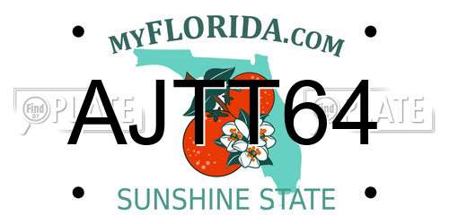 AJTT64 Florida License Plate