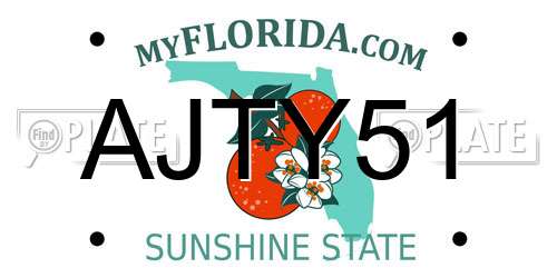 AJTY51 Florida License Plate