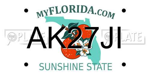 AK27JI Florida License Plate