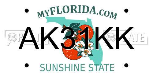AK31KK Florida License Plate