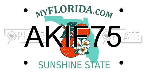 AKIF75 Florida License Plate