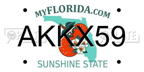 AKKX59 Florida License Plate