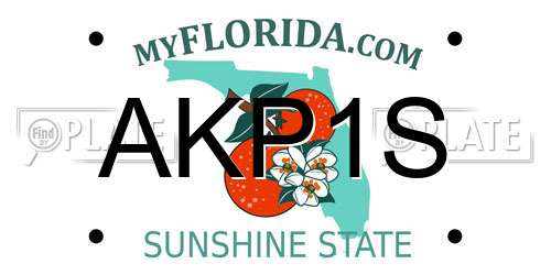 AKP1S Florida License Plate