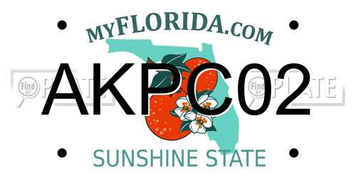 AKPC02 Florida License Plate